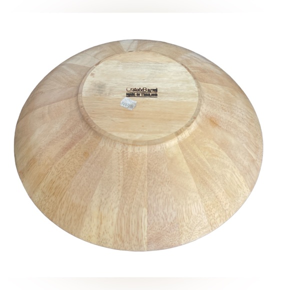 Crate & Barrel wooden salad serving bowl - Picture 3 of 4